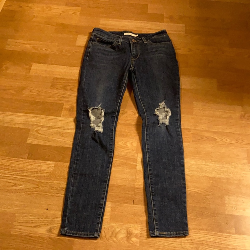 Levi Strauss 27 711 skinny blue jeans.Never worn.